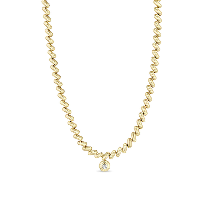 Zoë Chicco 14k Gold Diamond Pendant San Marco Chain Necklace