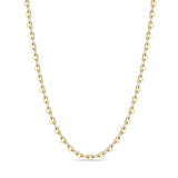 Zoe Chicco 14k gold heart shaped link chain necklace on a white background