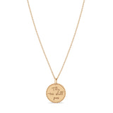 Zoe Chicco 14k Rose Gold Small Mantra Cable Chain Necklace 