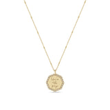 Zoë Chicco 14k Gold Small "You're the prize" Diamond Octagon Mantra Necklace
