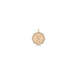 Zoë Chicco 14k Gold Small "You're the prize" Octagon Pavé Diamond Mantra Charm Pendant