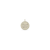 14k Single Small Mantra with Star Border Disc Charm