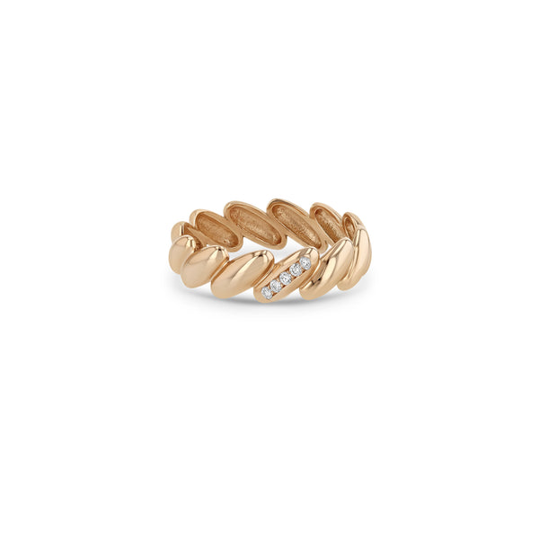 Zoë Chicco 14k Gold Pavé Diamond Line San Marco Band Ring