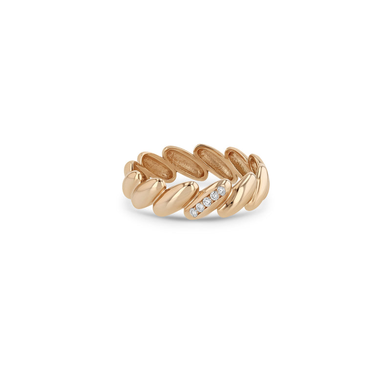 Zoë Chicco 14k Gold Pavé Diamond Line San Marco Band Ring