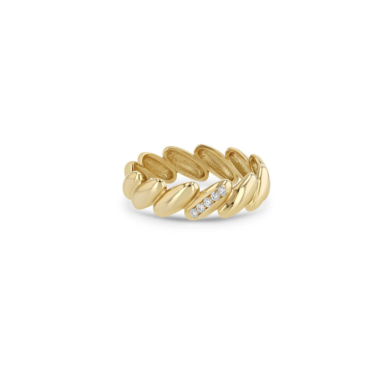 Zoë Chicco 14k Gold Pavé Diamond Line San Marco Band Ring