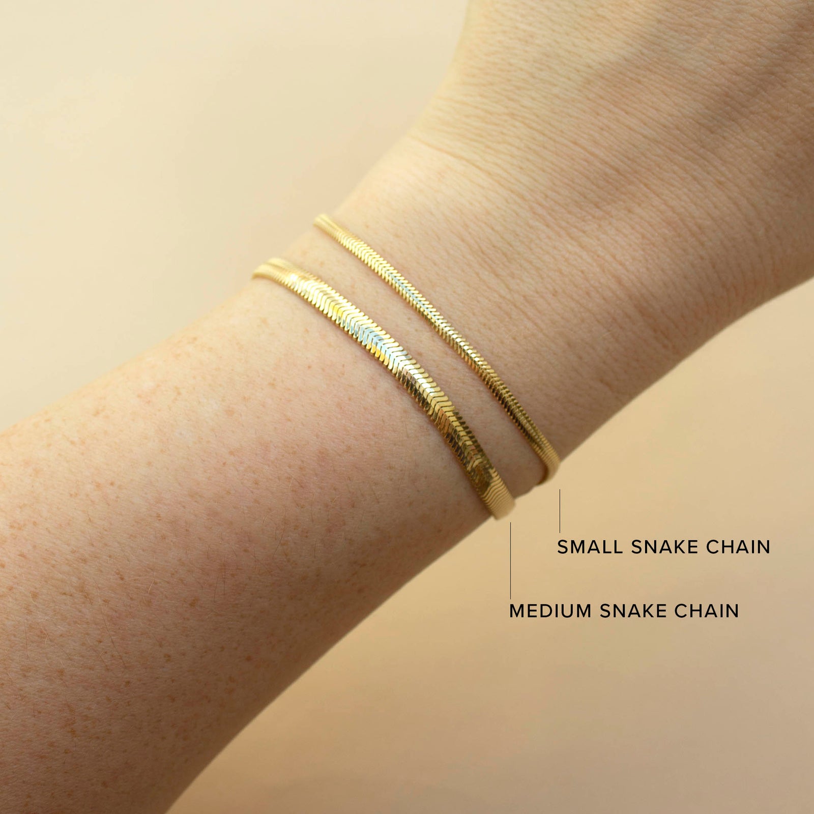 SNAKE CHAIN BRACELET GOLD SNAKE CHAIN BRACELET GOLD