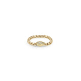 Zoë Chicco 14k Gold Pavé Diamond Snake Head Box Chain Ring