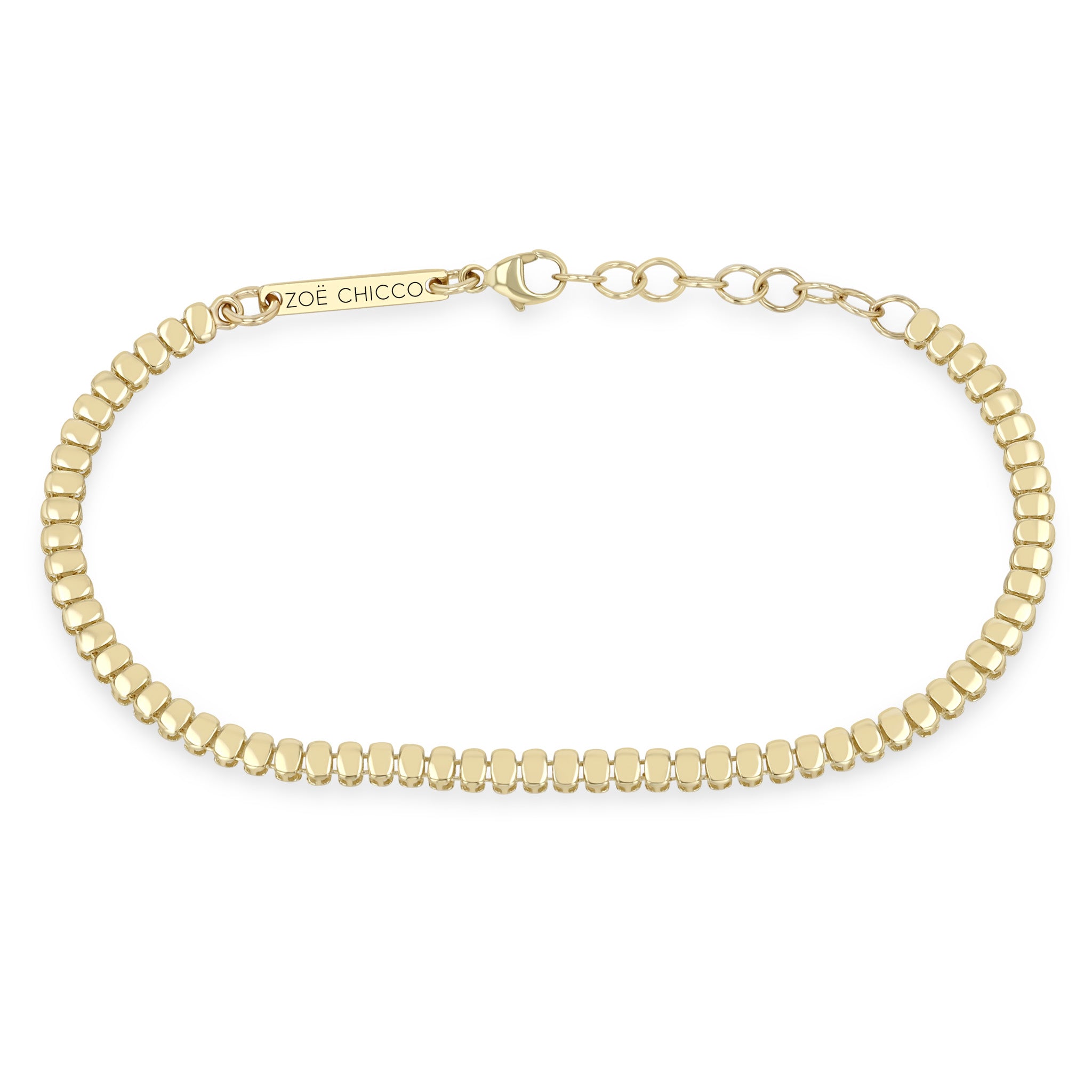 14k Puffed Oval Link Bracelet