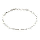 Zoë Chicco 14k White Gold Small Paperclip Chain Bracelet