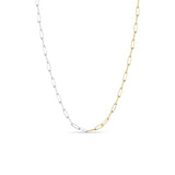 Zoë Chicco 14k Two Tone Gold Small Paperclip Chain Necklace