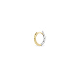 Single Zoë Chicco 14k Two Tone Gold 10.5mm Hinge Huggie Hoop Earring