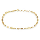 Zoë Chicco 14k Gold Small Puffed Mariner Chain Bracelet