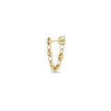 Single Zoë Chicco 14k Gold Small Mariner Chain Huggie Earring