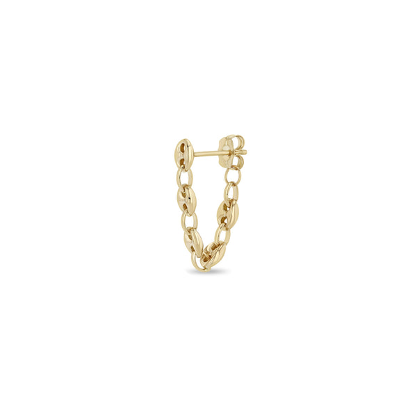 Single Zoë Chicco 14k Gold Small Mariner Chain Huggie Earring