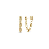 Zoë Chicco 14k Gold Small Mariner Chain Huggie Earrings