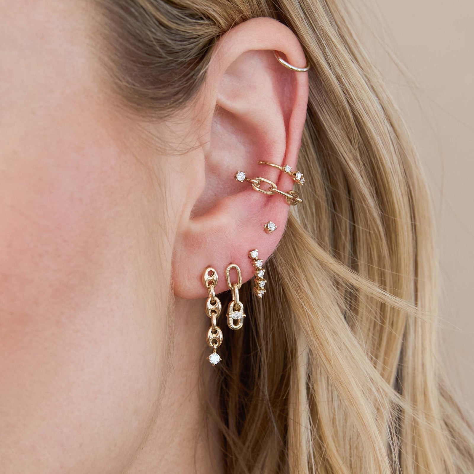 Zoë Chicco 14k Gold Diamond Tennis Short Drop Earrings – ZOË