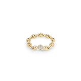 Zoë Chicco 14k Gold Floating Diamond Small Mariner Chain Ring