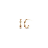 14k Gold Small Mariner Chain Huggie Hoops