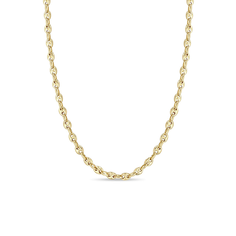 Zoë Chicco 14k Gold Small Puffed Mariner Chain Necklace