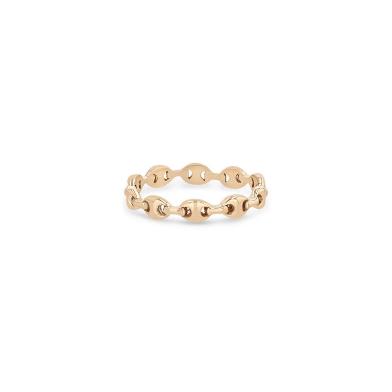 Zoë Chicco 14k Gold Small Puffed Mariner Link Eternity Ring