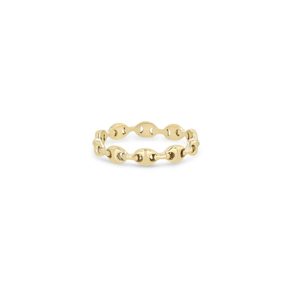 Zoë Chicco 14k Gold Small Puffed Mariner Link Eternity Ring