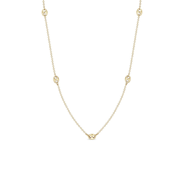 Zoë Chicco 14k Gold 5 Small Mariner Link Station Necklace