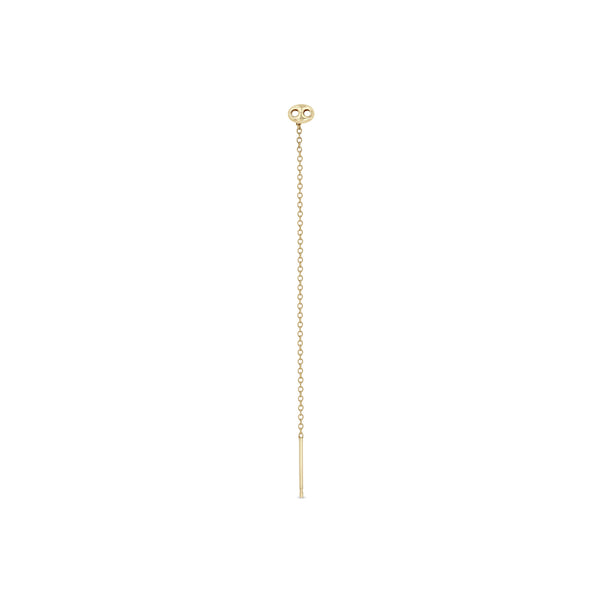 Single Zoë Chicco 14k Gold Small Mariner Link Threader Earring