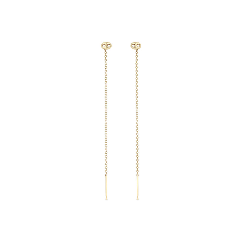 Zoë Chicco 14k Gold Small Mariner Link Threader Earrings