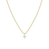14k Small Prong Diamond Quad XS Box Chain Necklace