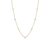 Zoe Chicco 14k gold chain necklace with small diamonds on a white background