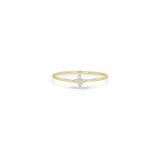 14k Small Prong Diamond Quad Ring