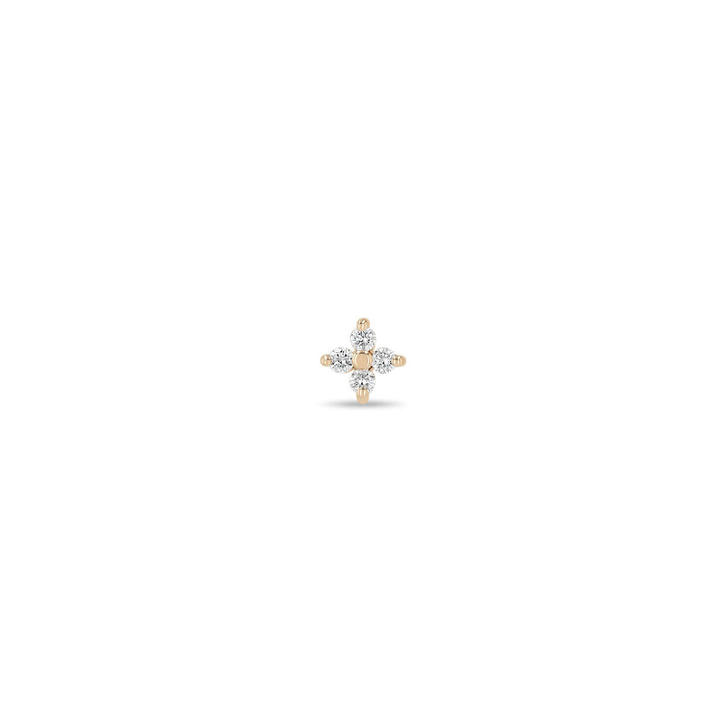 14k Small Prong Diamond Quad Studs