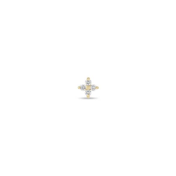 14k Small Prong Diamond Quad Studs