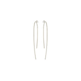 14k Prong Diamond Wire Threader Earrings