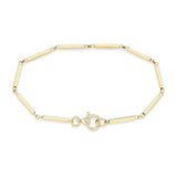 Zoe Chicco 14k gold bar chain bracelet on white background