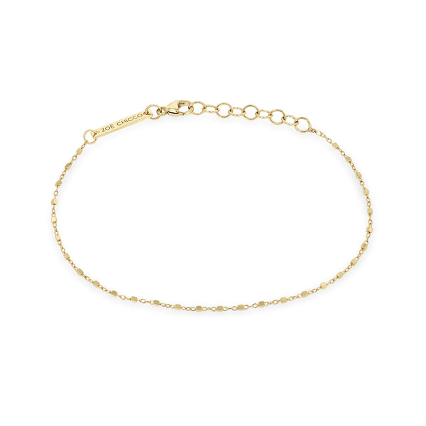 Zoë Chicco 14k Gold Square Bead Chain Bracelet