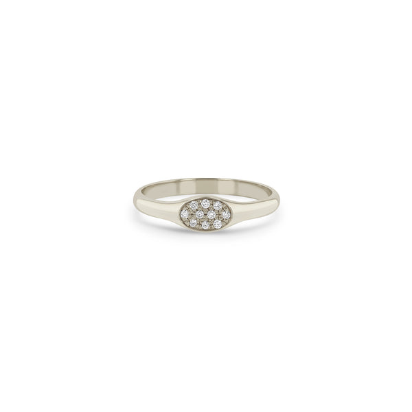 Zoë Chicco 14k Gold Pavé Diamond Oval Signet Ring