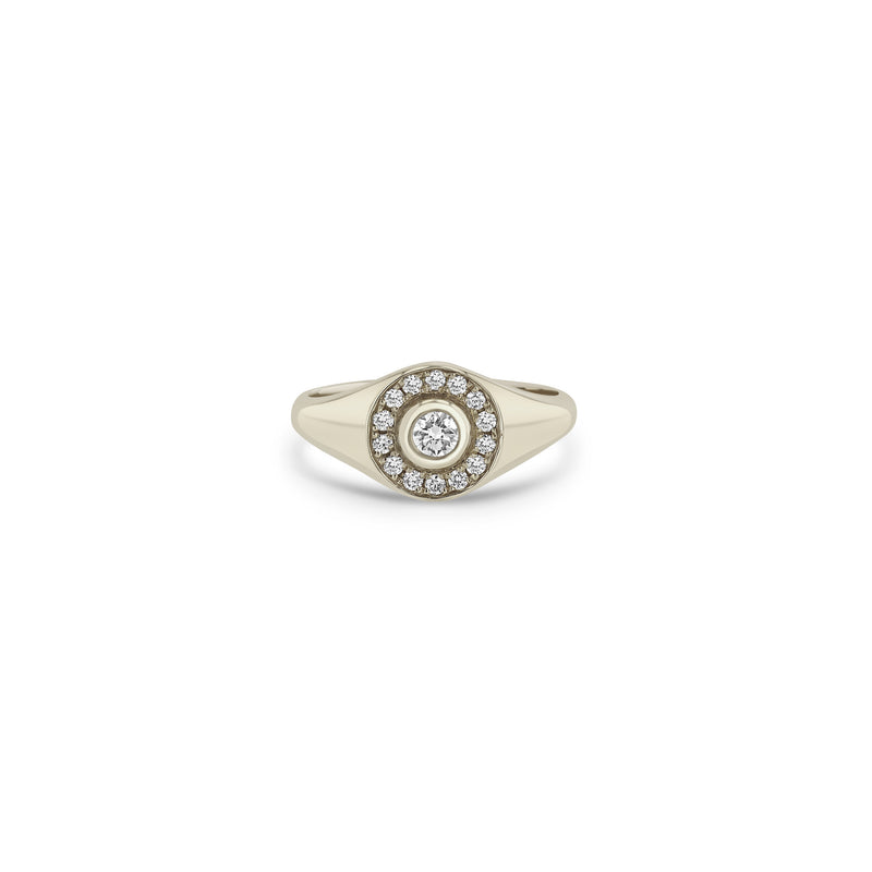Zoë Chicco 14K Gold Round Diamond Small Aura Ring 14K Yellow Gold / 8