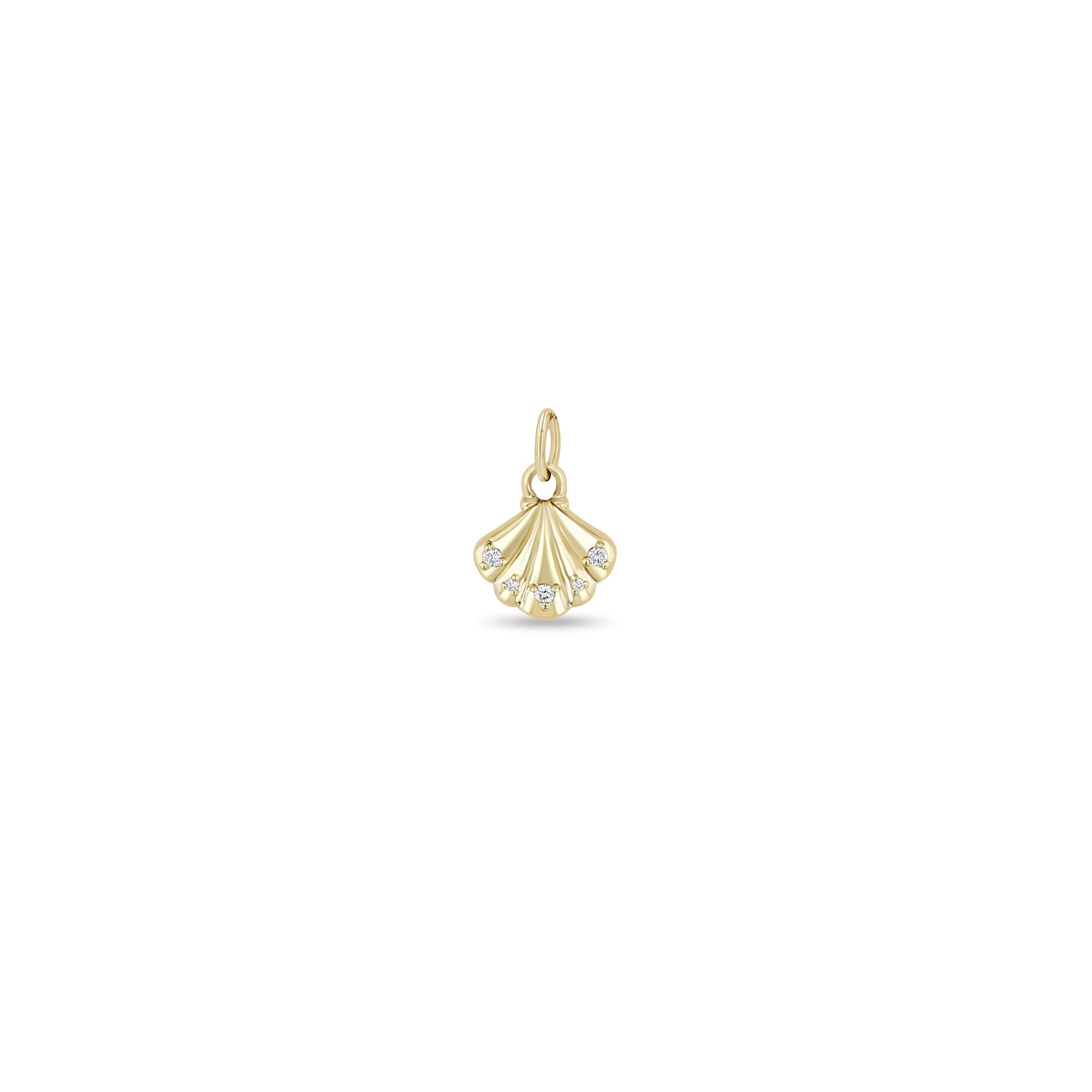 Zoë Chicco 14k Gold & Diamond Seashell Charm Pendant
