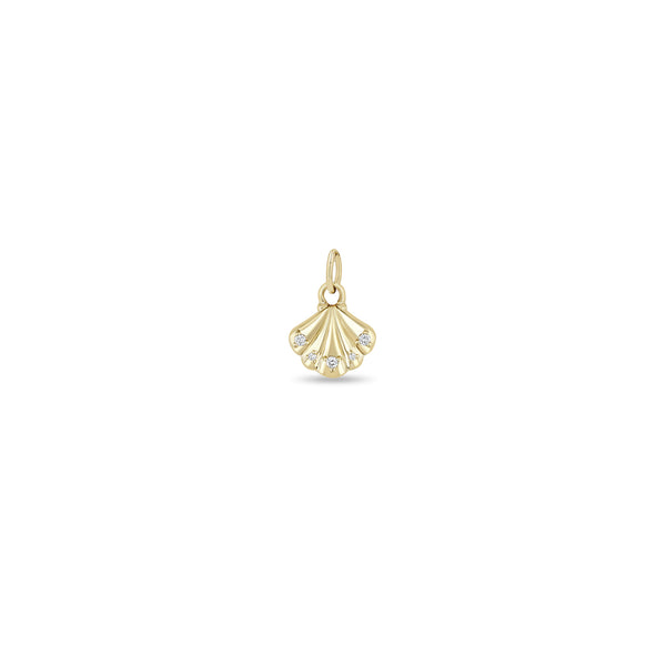 Zoë Chicco 14k Gold & Diamond Seashell Charm Pendant