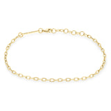 Zoë Chicco 14k Gold Small Square Oval Link Chain Bracelet