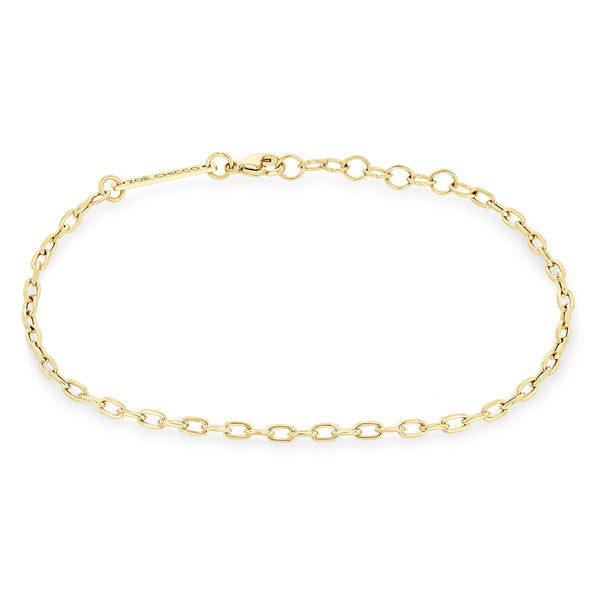 Zoë Chicco 14k Gold Small Square Oval Link Chain Bracelet