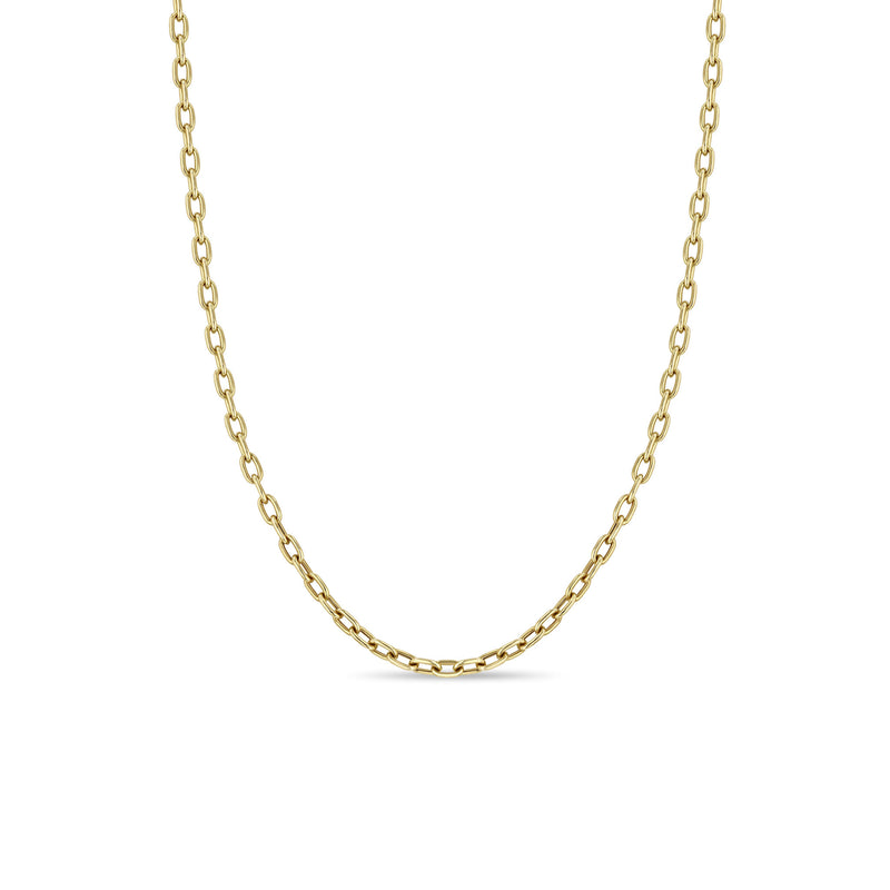 Zoë Chicco 14k Gold Small Square Oval Link Chain Necklace