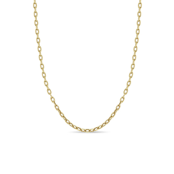 Zoë Chicco 14k Gold Small Square Oval Link Chain Necklace