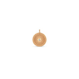 Zoë Chicco 14k Gold Small Sunbeam Medallion Disc Charm Pendant