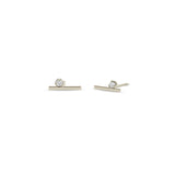 Zoë Chicco 14k Gold Prong Set Diamond Gold Bar Stud Earrings