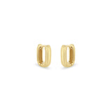 Zoë Chicco 14k Gold Thick Small Oval Hinge Huggie Hoop Earrings