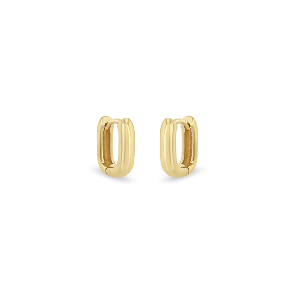 Zoë Chicco 14k Gold Thick Small Oval Hinge Huggie Hoop Earrings