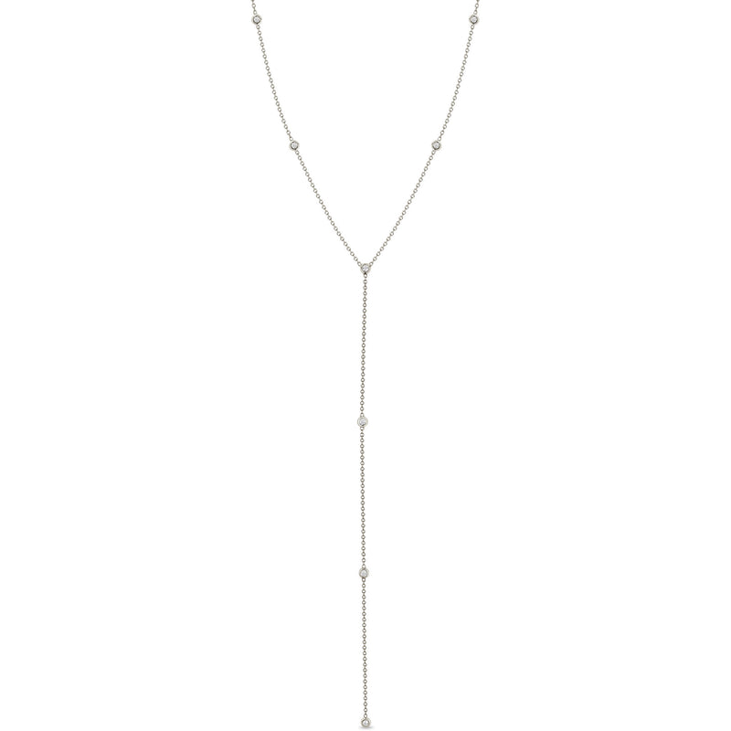 Zoë Chicco 14k Gold Floating Diamonds Station Lariat Necklace
