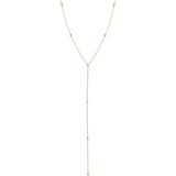 Zoë Chicco 14k Gold Floating Diamonds Station Lariat Necklace